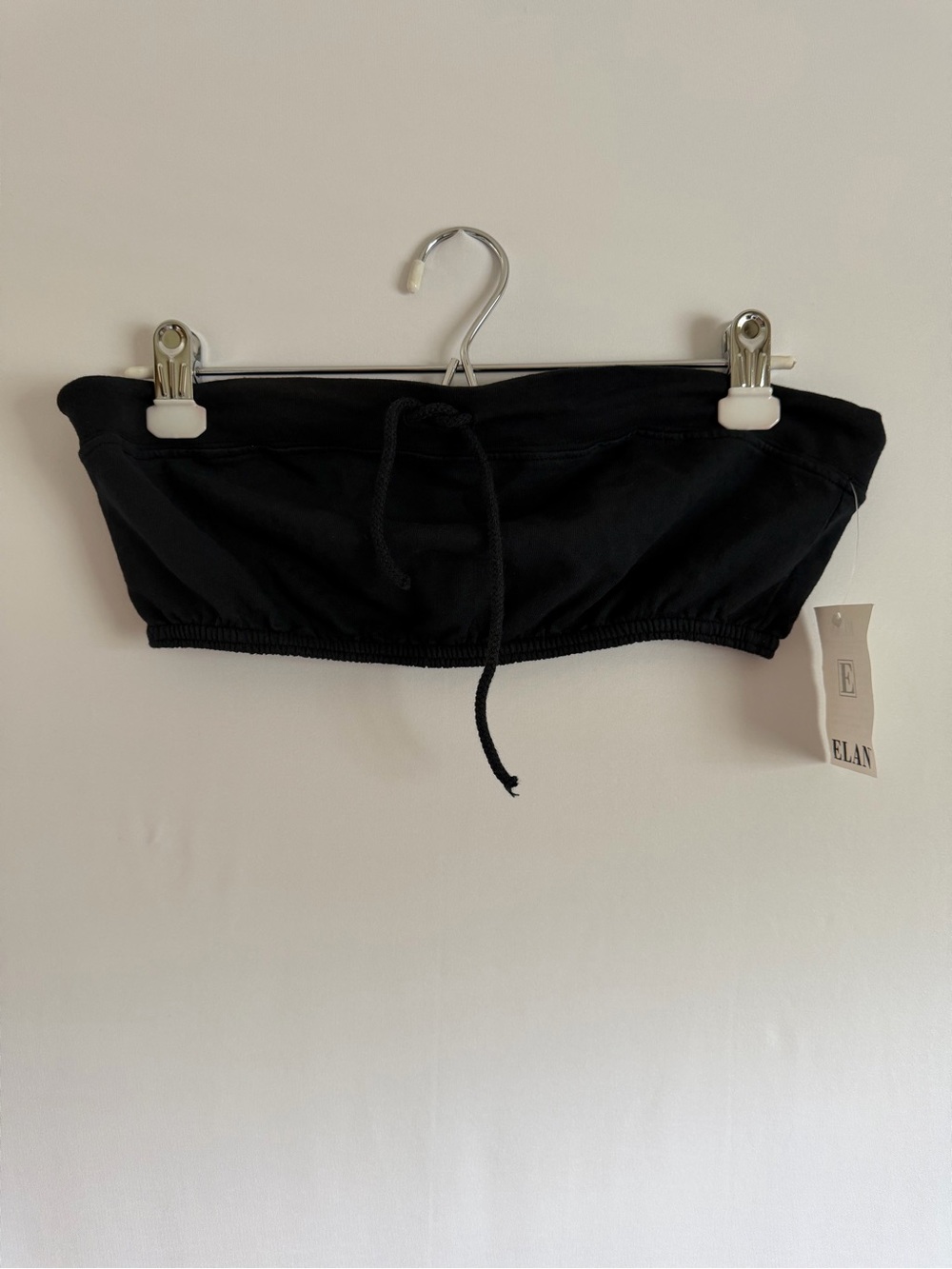 Elan Wear Tube Top Women’s black solid Cropped Bandeau size L